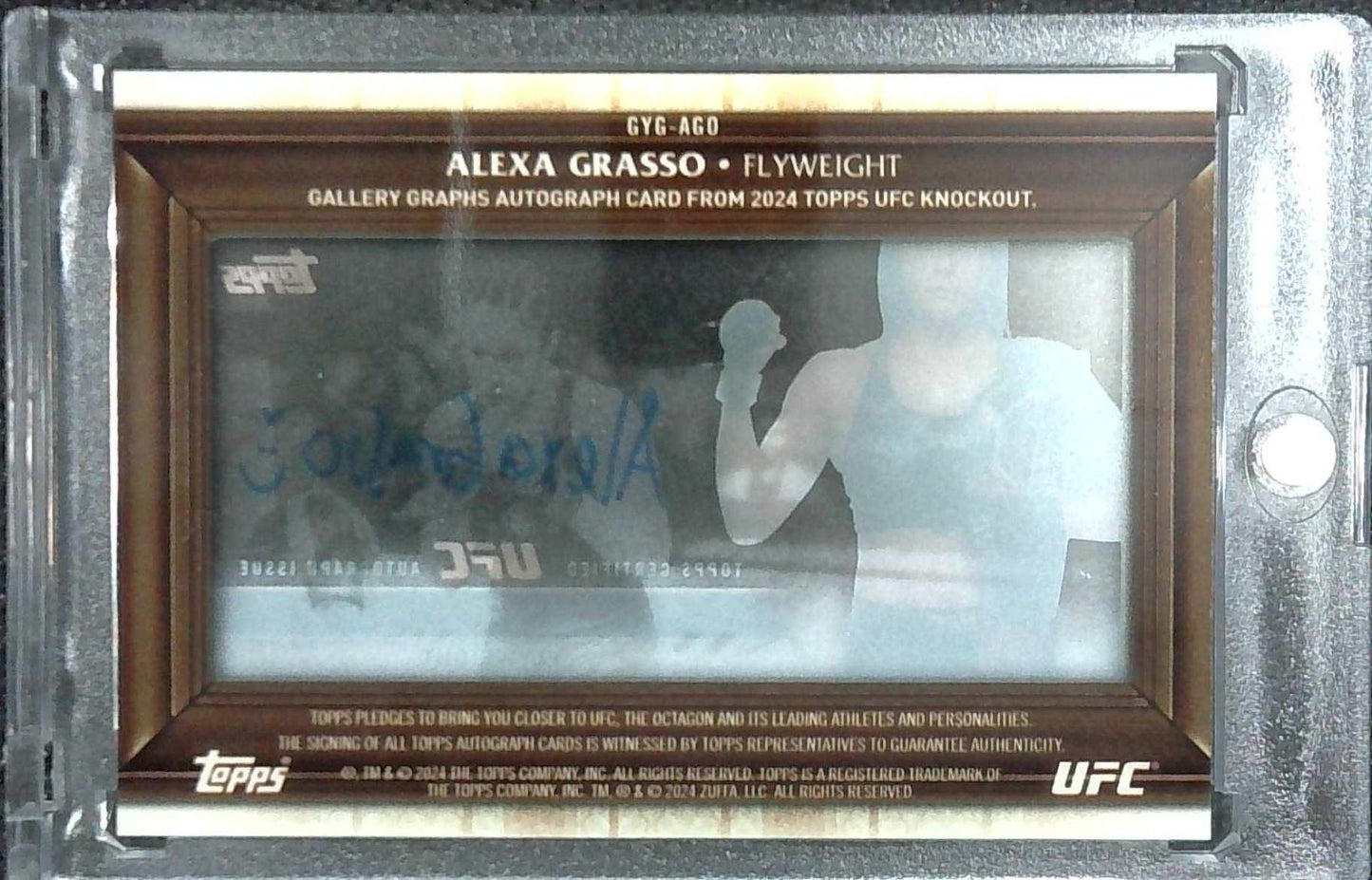 2024 TOPPS UFC KNOCKOUT ALEXA GRASSO GALLERY GRAPHS ACETATE ON CARD AUTO SP