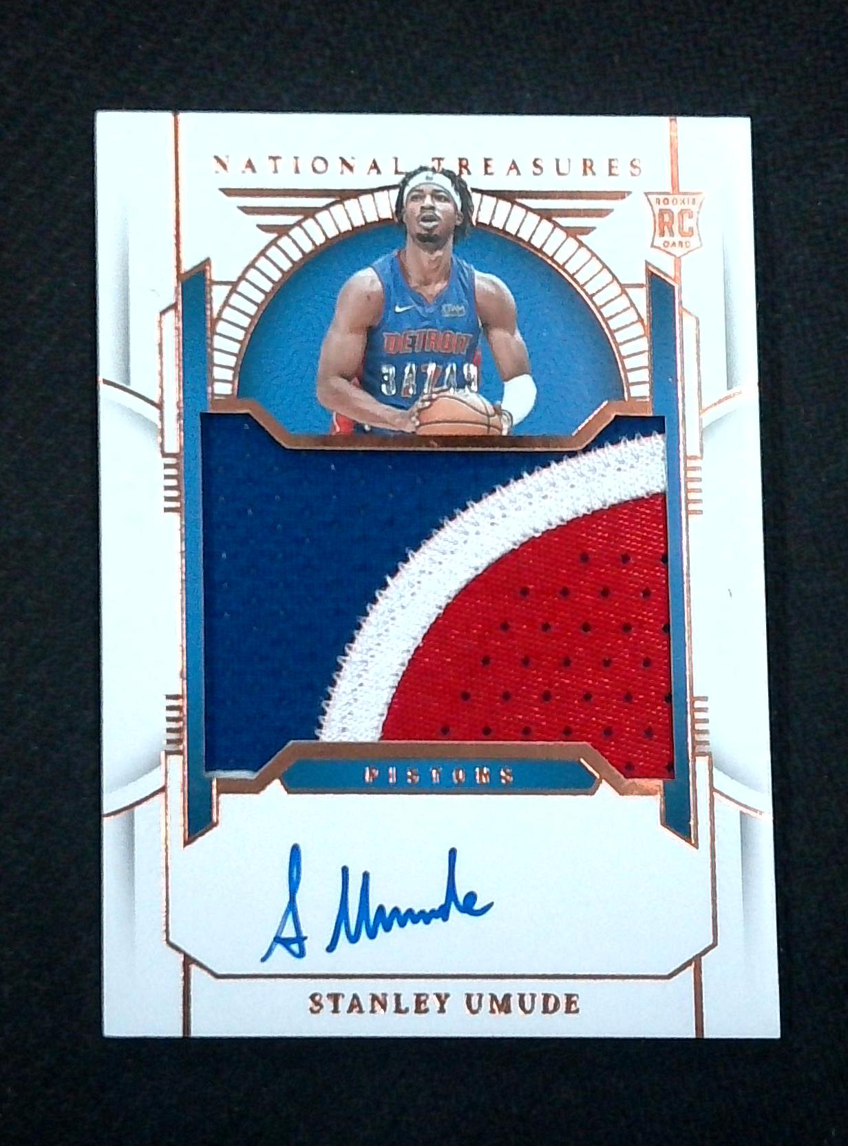 STANLEY UMUDE 2023-24 NATIONAL TREASURES RPA ROOKIE BRONZE RC AUTO /49
