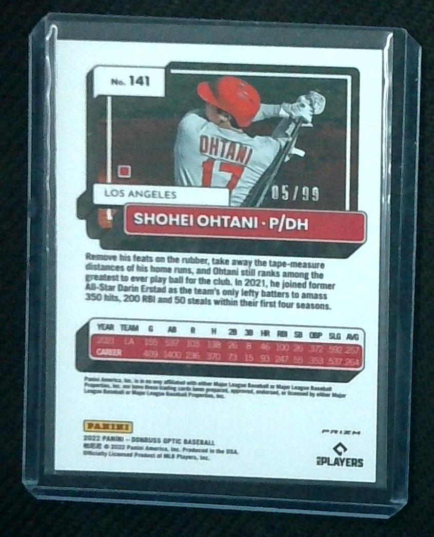 Shohei Ohtani 2022 OPTIC RED PANDORA COLOR MATCH /99