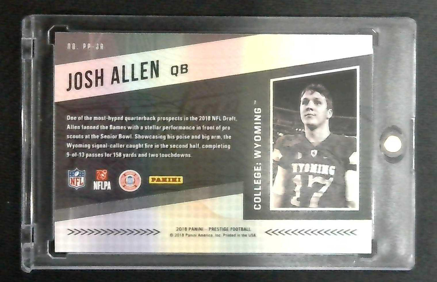 JOSH ALLEN 2018 PANINI PRESTIGE NFL PASSPORT ROOKIE RC BUFFALO BILLS