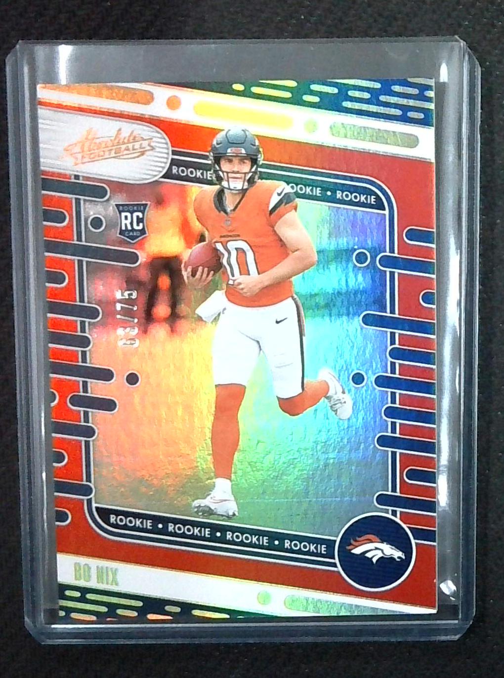 BO NIX 2024 PANINI ABSOLUTE FOOTBALL RED HOLO SPECTRUM RC /75 ROOKIE Broncos