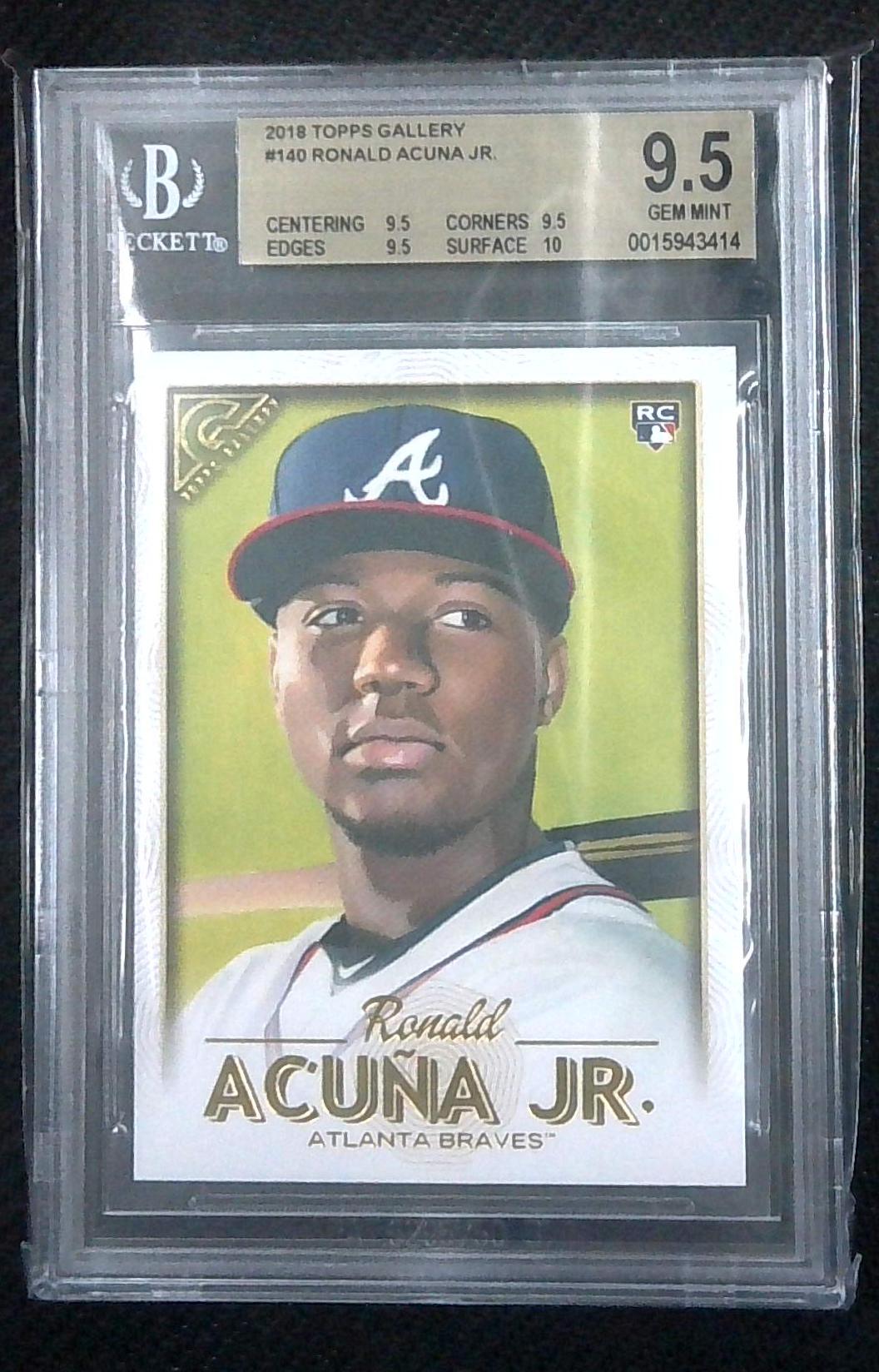 2018 Topps Gallery Ronald Acuna Jr. ROOKIE #140 BGS 9.5 GEM MINT