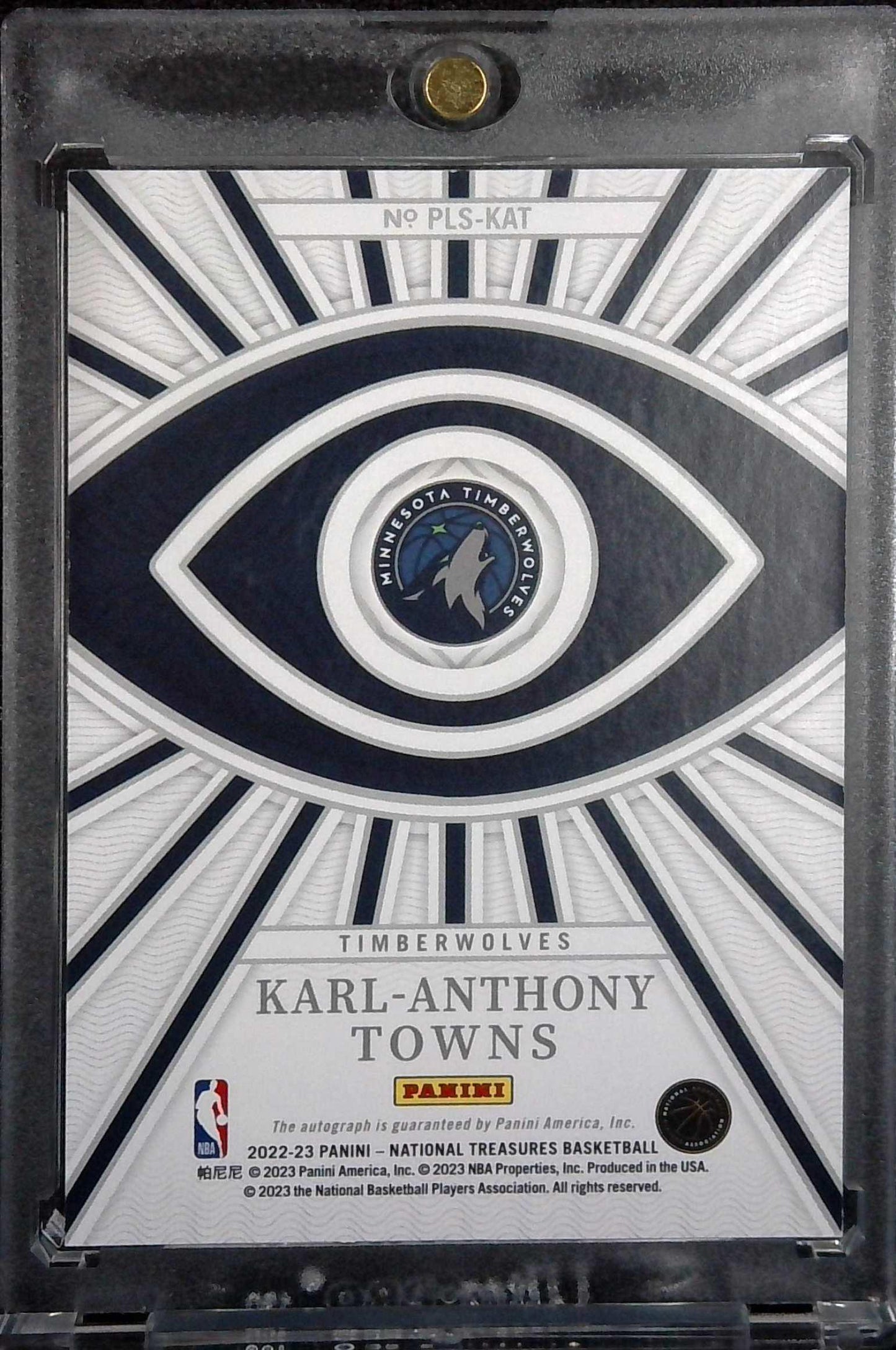 2022-23 Panini National Treasures Karl-Anthony Towns Peerless Gold Auto 1/10