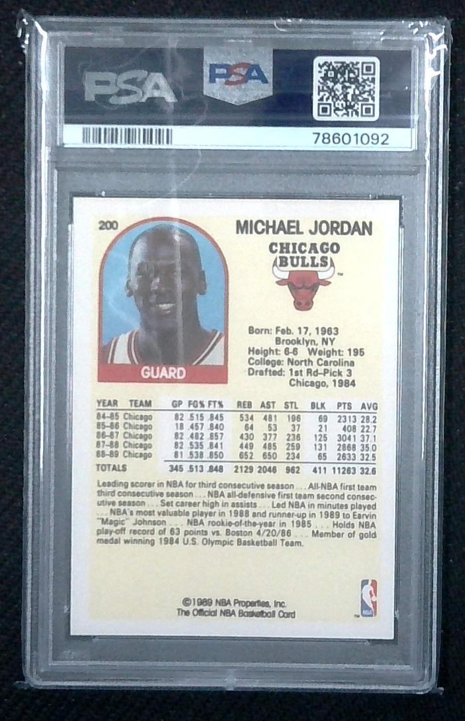 1989-90 NBA Hoops Michael Jordan #200 PSA 9