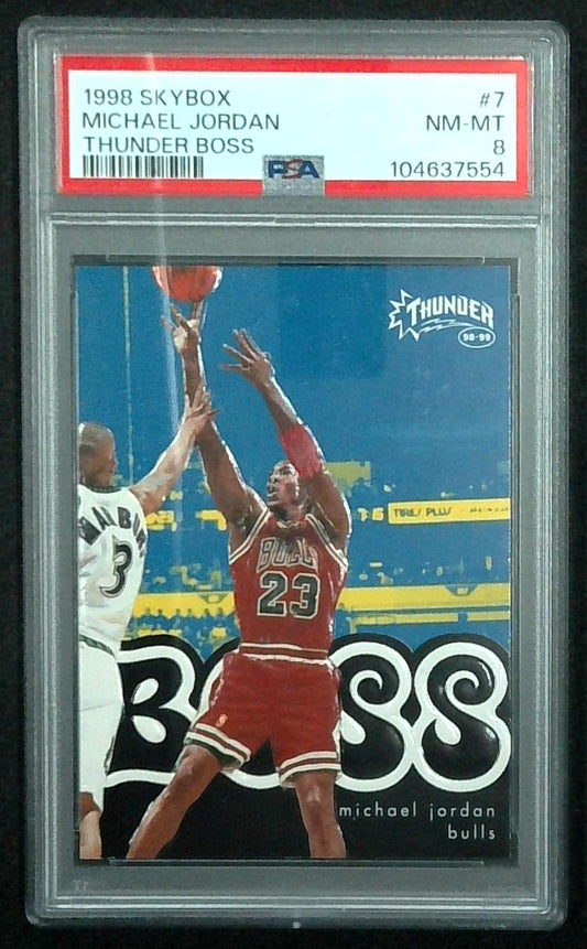1998 Skybox Michael Jordan Thunder Boss PSA 8 NBA Chicago Bulls