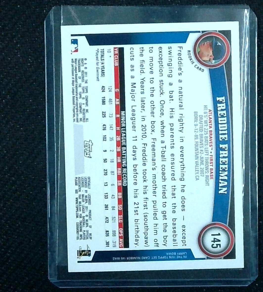 2011 Topps - #145 Freddie Freeman (RC) Rookie Card