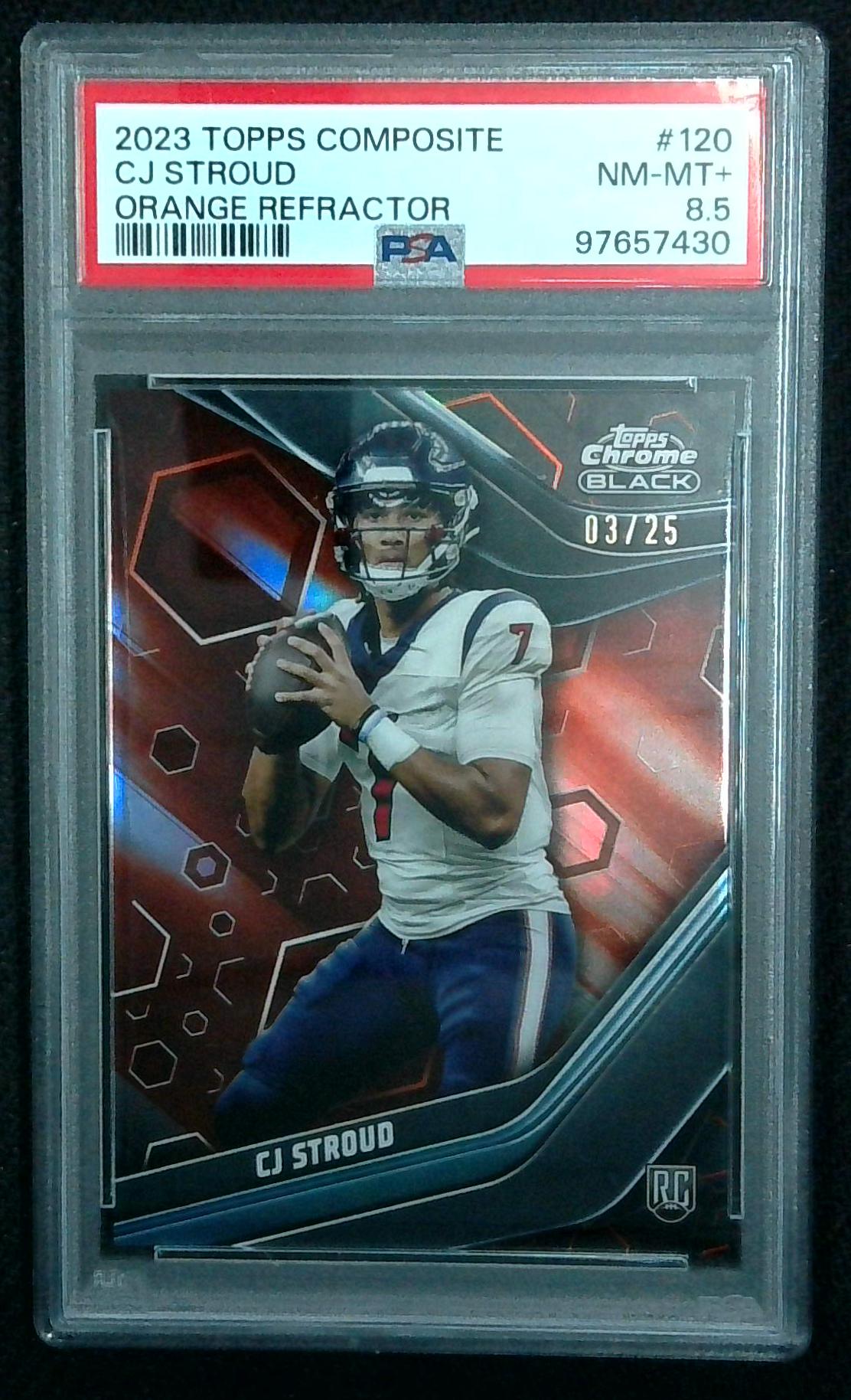 2023 Topps Composite Chrome Black Orange Refractor CJ Stroud Rookie # /25