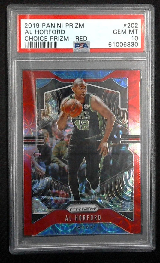 2019-20 Panini Prizm Choice Red Scope Al Horford /88 76ers #202 PSA 10