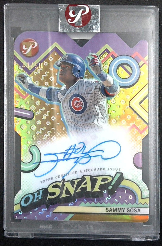 2024 Topps Pristine #OSA-SS Sammy Sosa Oh Snap! Autographs Gold Refractors #/50