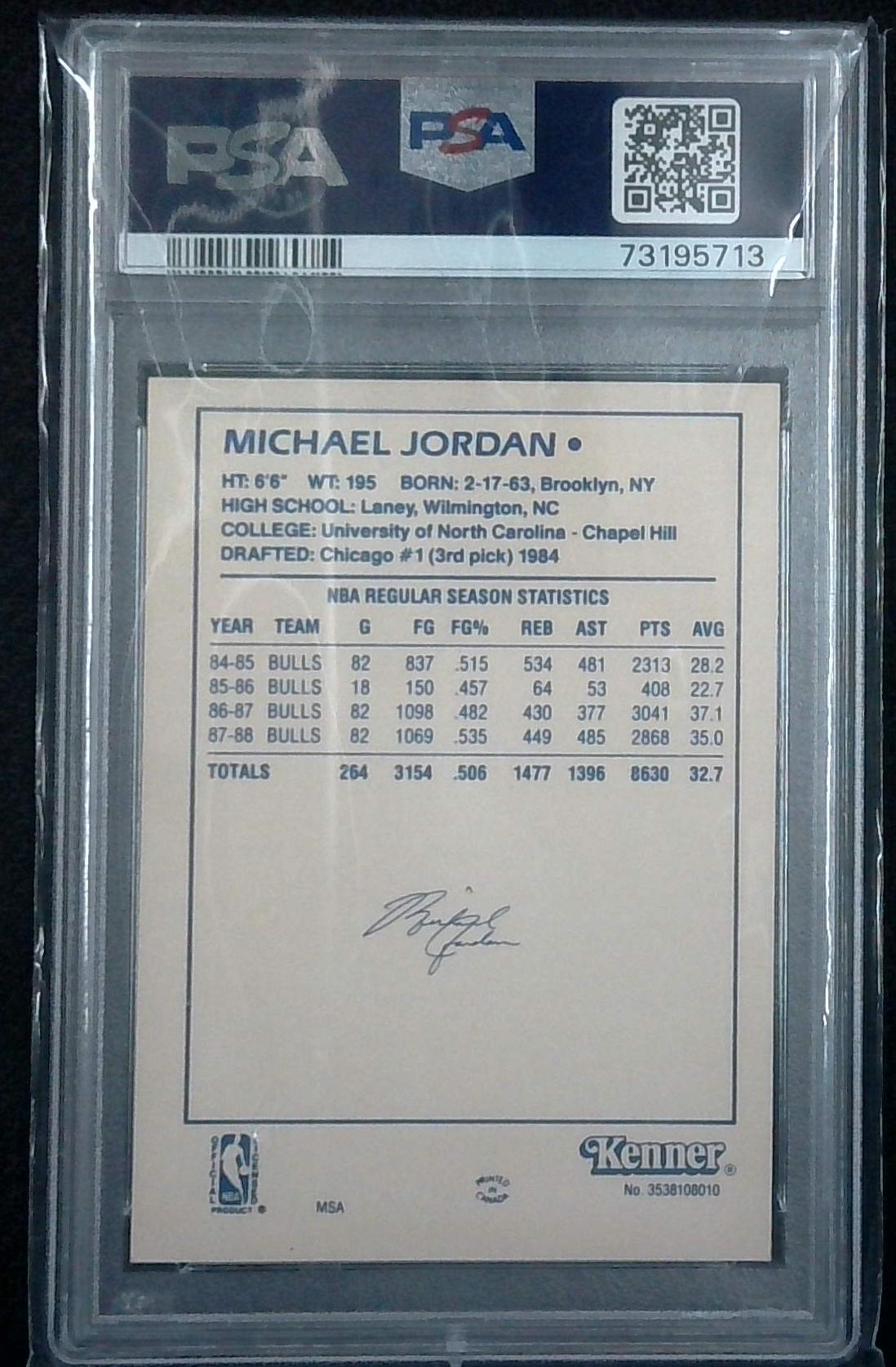1988 Michael Jordan Starting Lineup Card: Graded PSA Excellent 5