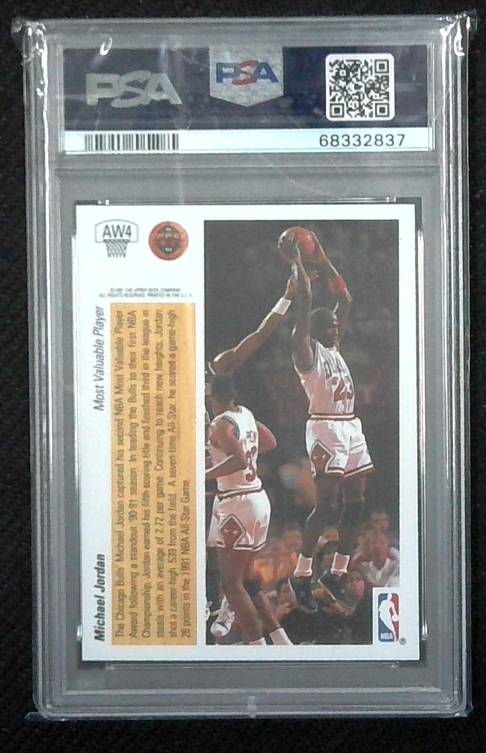 Michael Jordan - 1991 Upper Deck Award Winner Holograms #AW4 - PSA 7