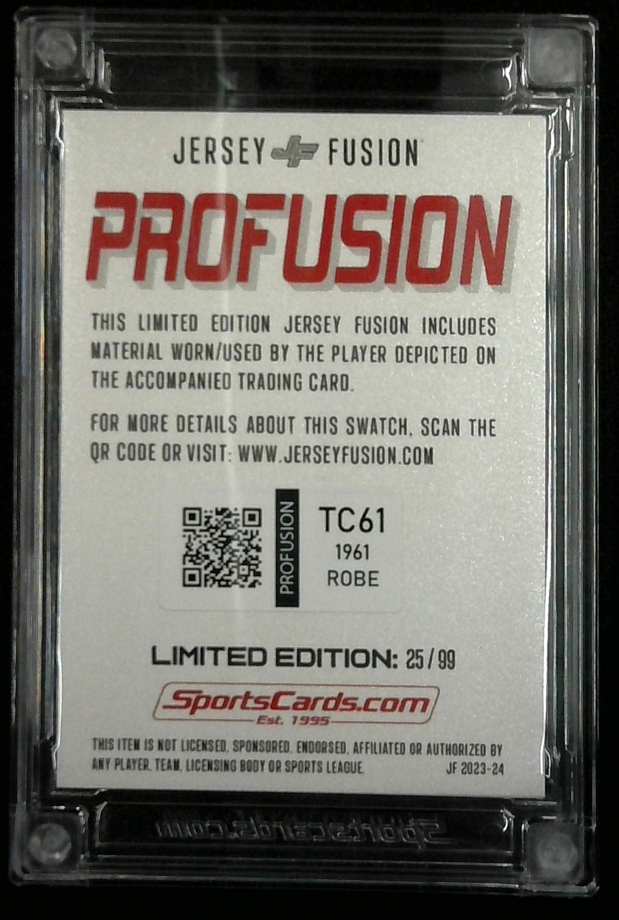 Ty Cobb Jersey Fusion Profusion Final Hospital Stay Robe Memorabilia Card /99