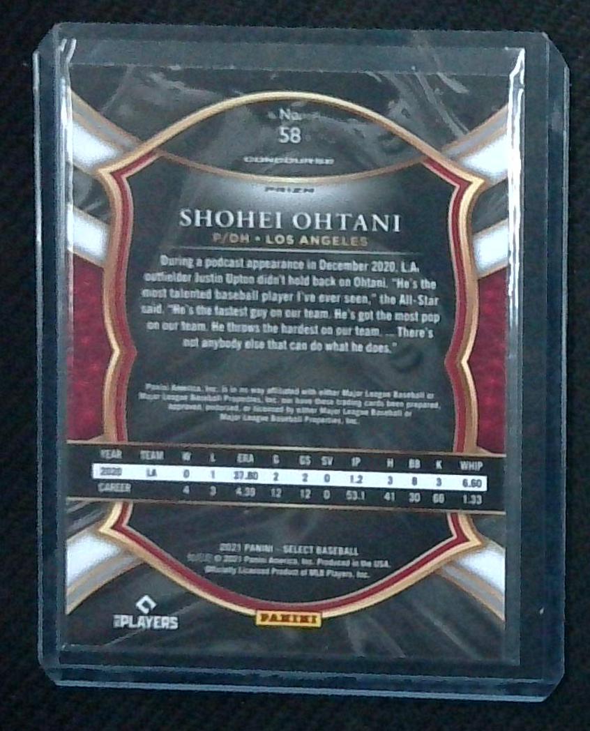 2021 Panini Select Shohei Ohtani Concourse Red White Blue Prizm #58 Holo
