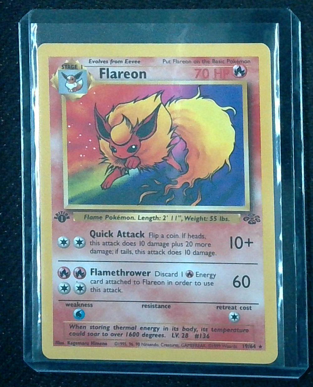 Pokemon 1st Edition Jungle #19/64 Flareon Non-Holo Rare