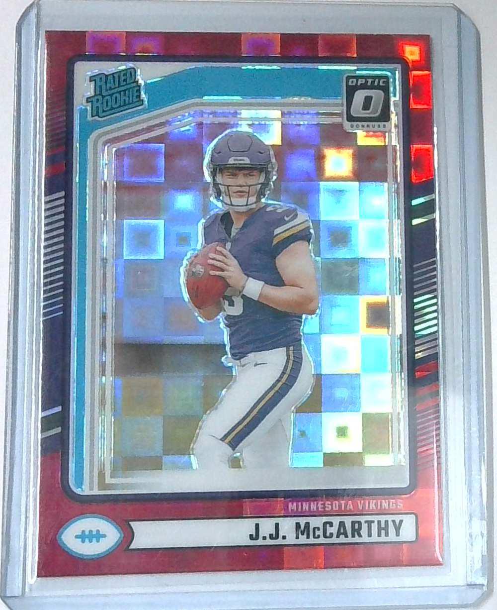 2024 Panini Donruss JJ McCarthy Optic Red Pandora Prizm Rookie RC SSP