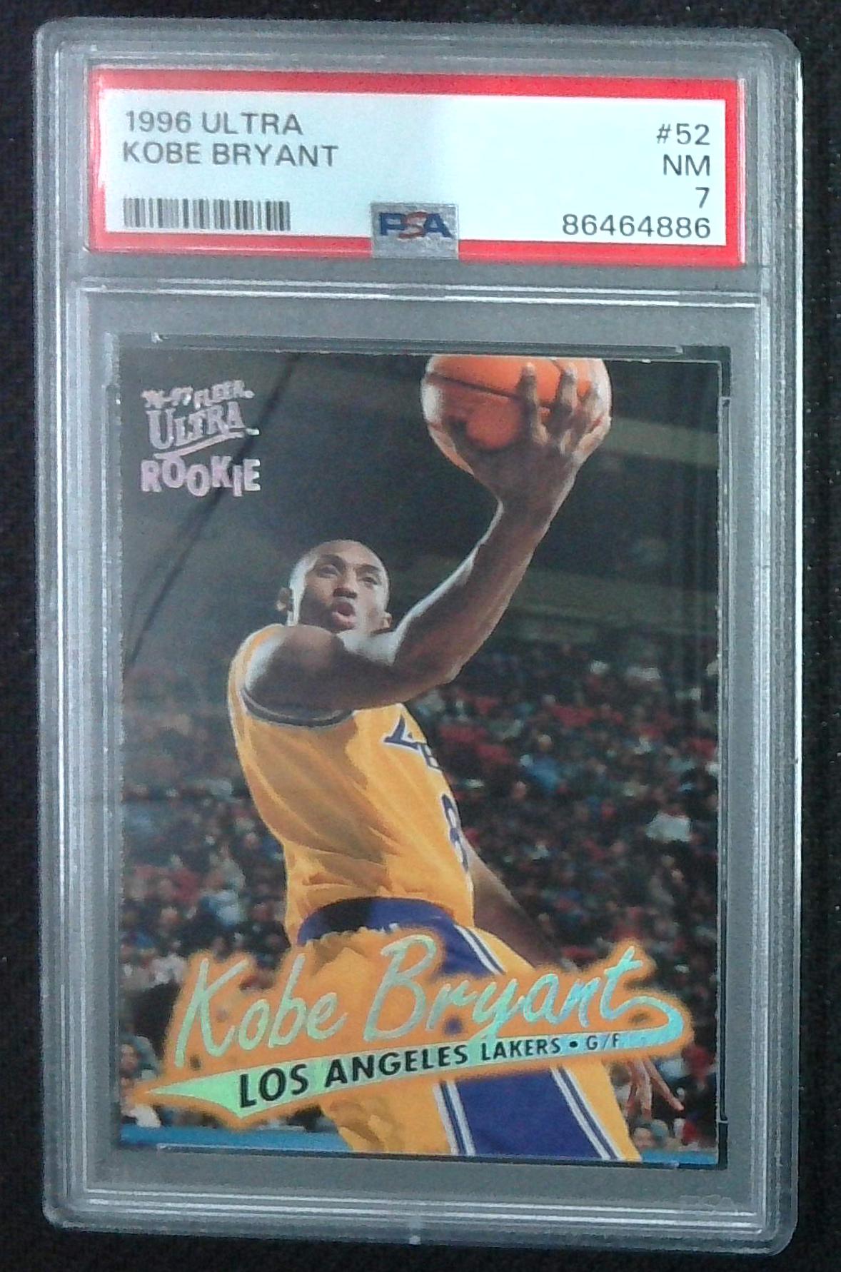1996 FLEER ULTRA #52 KOBE BRYANT ROOKIE RC PSA 7