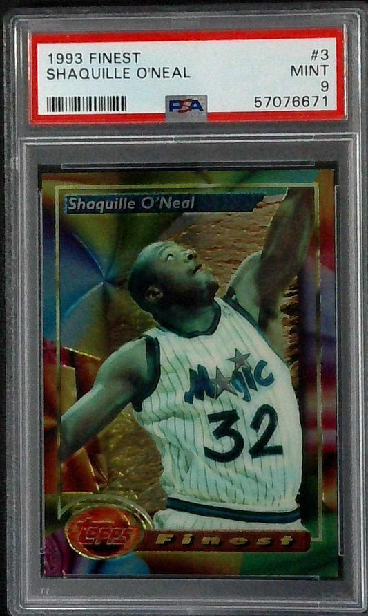 1993-94 Topps Finest Shaquille O'Neal #3 PSA 9 Magic