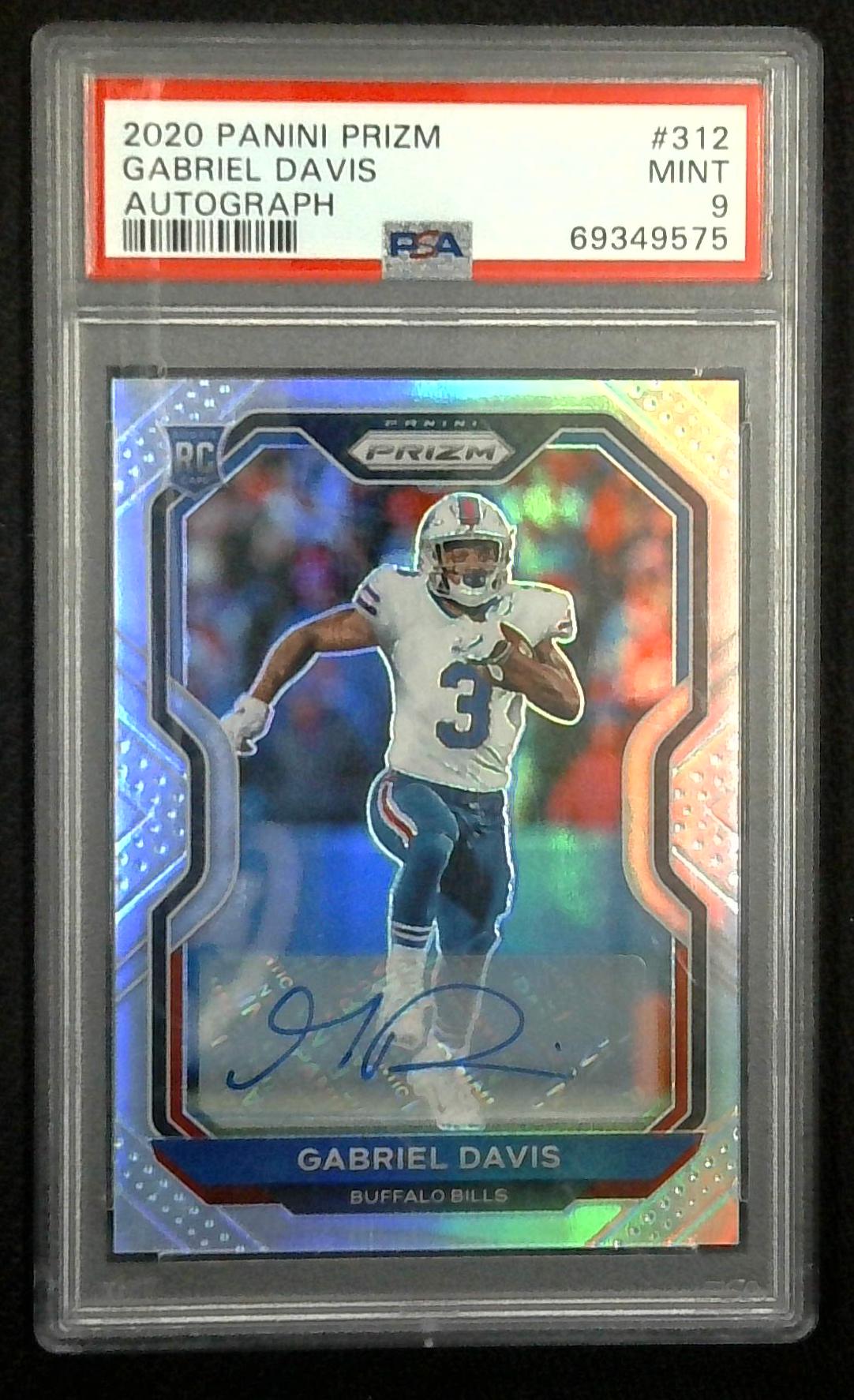 2020 Panini Prizm Gabriel Davis ROOKIE Auto Silver Holo PSA 9 RC