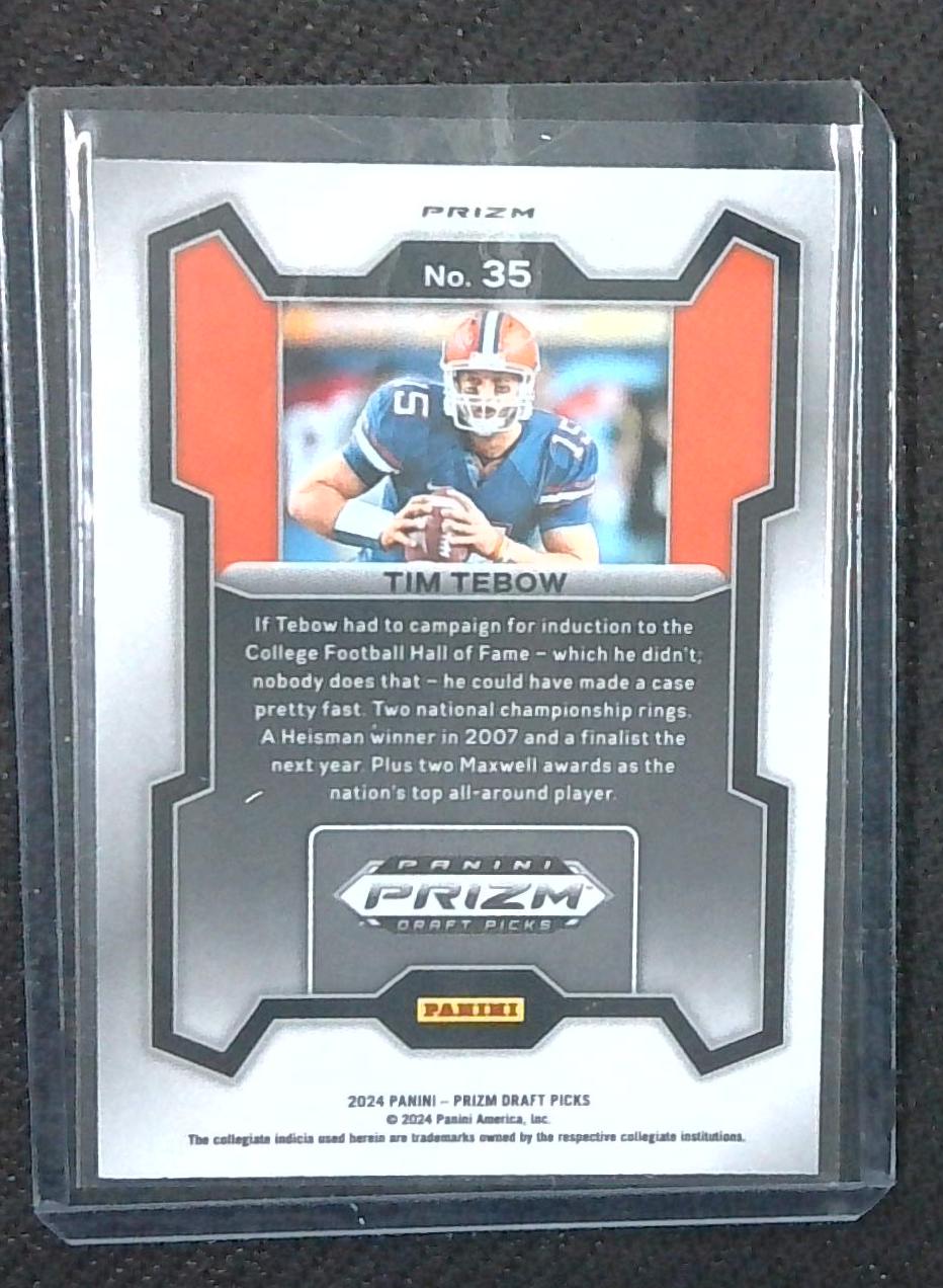 2024 Panini Prizm Draft Picks Tim Tebow Snakeskin Prizm Parallel SSP