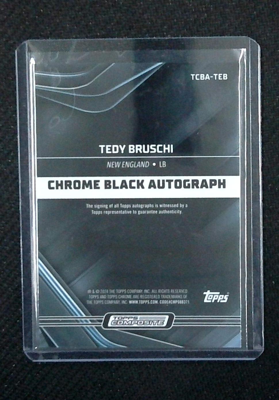 Tedy Bruschi 2023 Topps Composite Chrome Black Auto