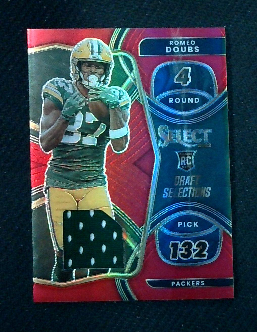 2022 Select Romeo Doubs Red Prizm Draft Selections Rookie Jersey RC #DS-23