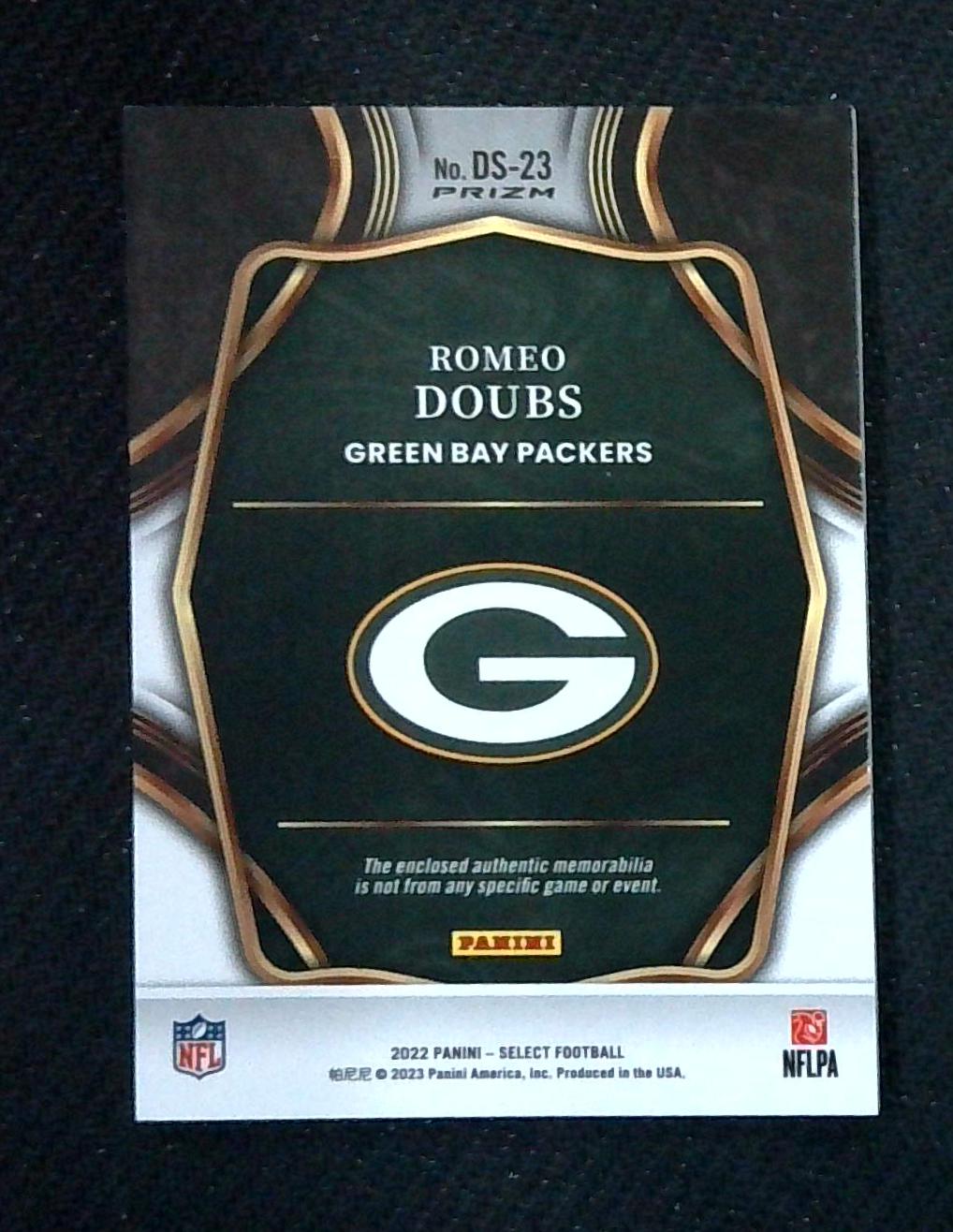 2022 Select Romeo Doubs Red Prizm Draft Selections Rookie Jersey RC #DS-23