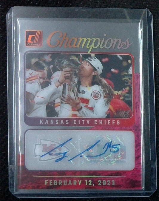 TOMMY TOWNSEND 2023 Donruss Clearly Champions Auto Kansas City Chiefs #/100 Rare