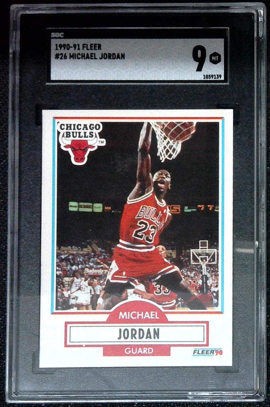 1990-91 Fleer Michael Jordan #26 SGC 9 Chicago Bulls