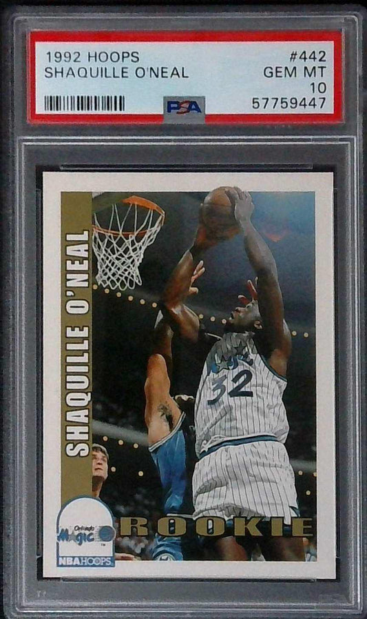 1992 Hoops Shaquille O'Neal #442 Rookie RC Basketball Card PSA 10