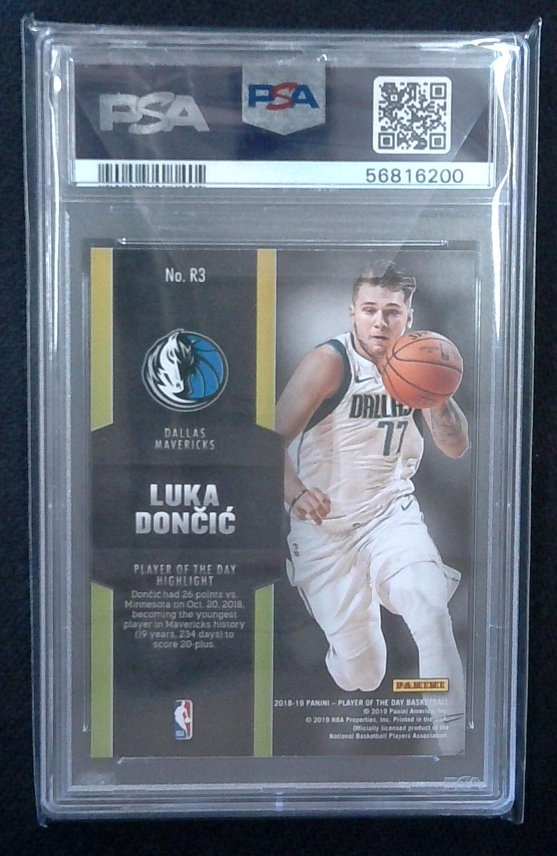 2018 Panini NBA Player Of The Day Rookies Luka Doncic ROOKIE #R3 PSA 8 NM-MT