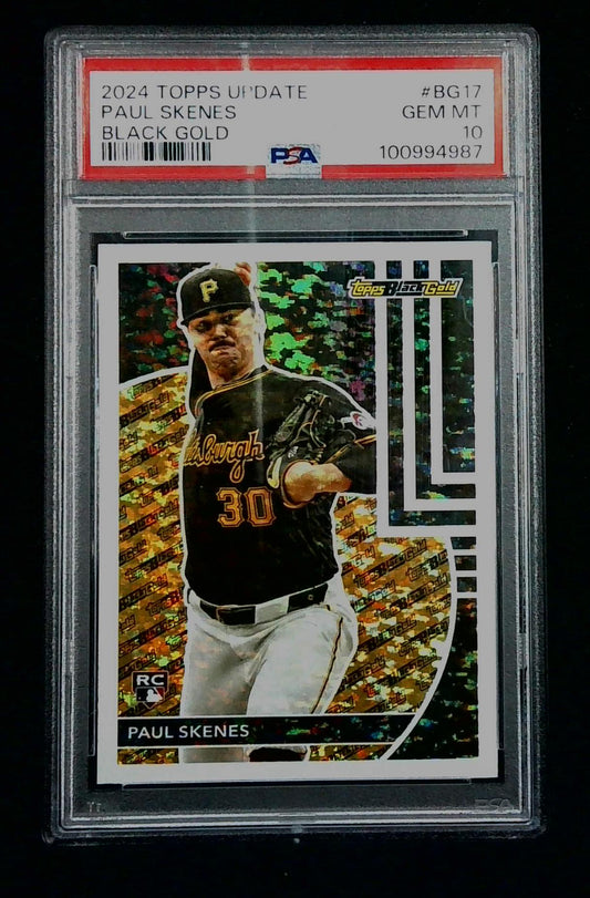 2024 TOPPS UPDATE BLACK GOLD #BG17 PAUL SKENES RC PSA 10