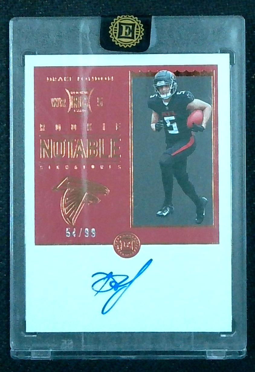 2022 Panini Encased Rookie Notable Signatures Drake London RC AUTO 14/99