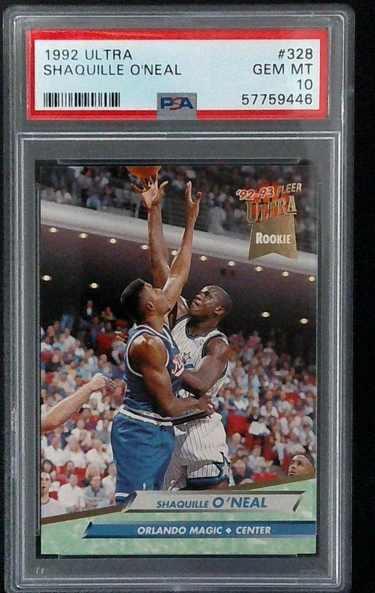 1992-93 Fleer Ultra Shaquille O'Neal Rookie RC #328 PSA 10 Magic