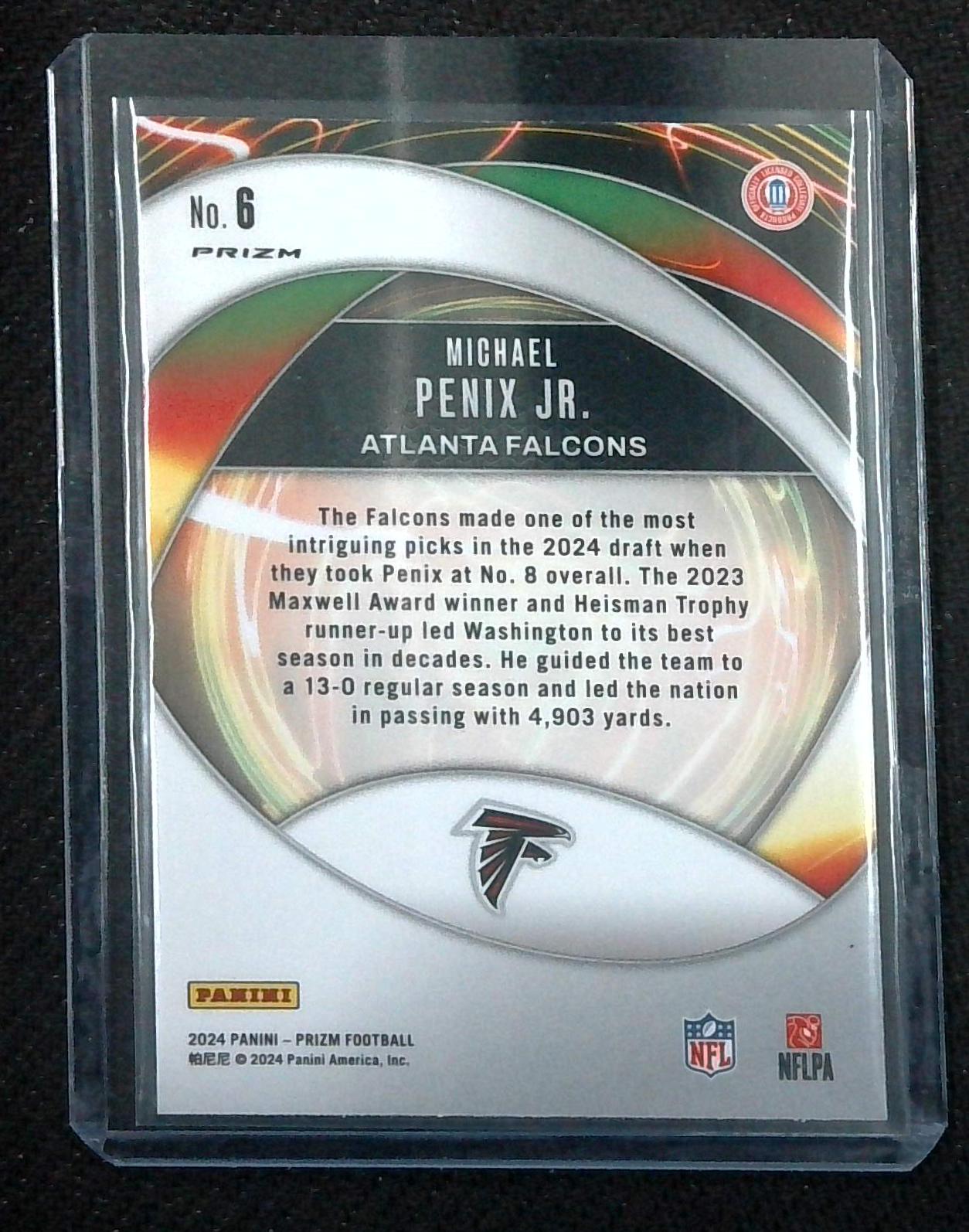 2024 Prizm MICHAEL PENIX JR Rookie Portals Green SP Falcons RC