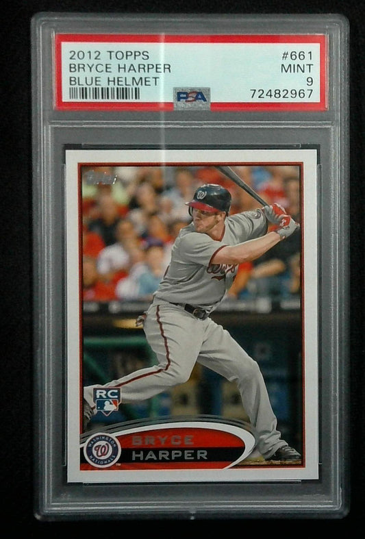 2012 Topps Bryce Harper Blue Helmet Rookie PSA 9