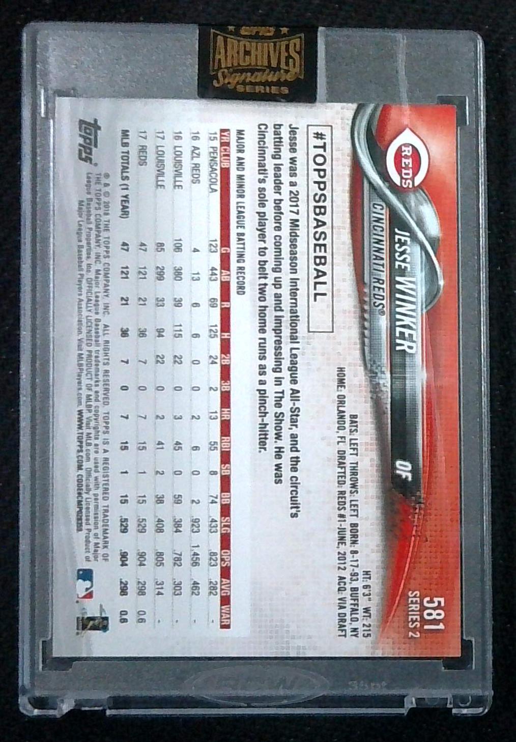 2022 Topps Archives Signature Series Jesse Winker Cincinnati Reds AUTO /99