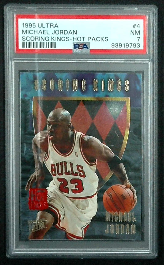 Michael Jordan 1995 Fleer Ultra #4 Scoring Kings Hot Packs PSA 7