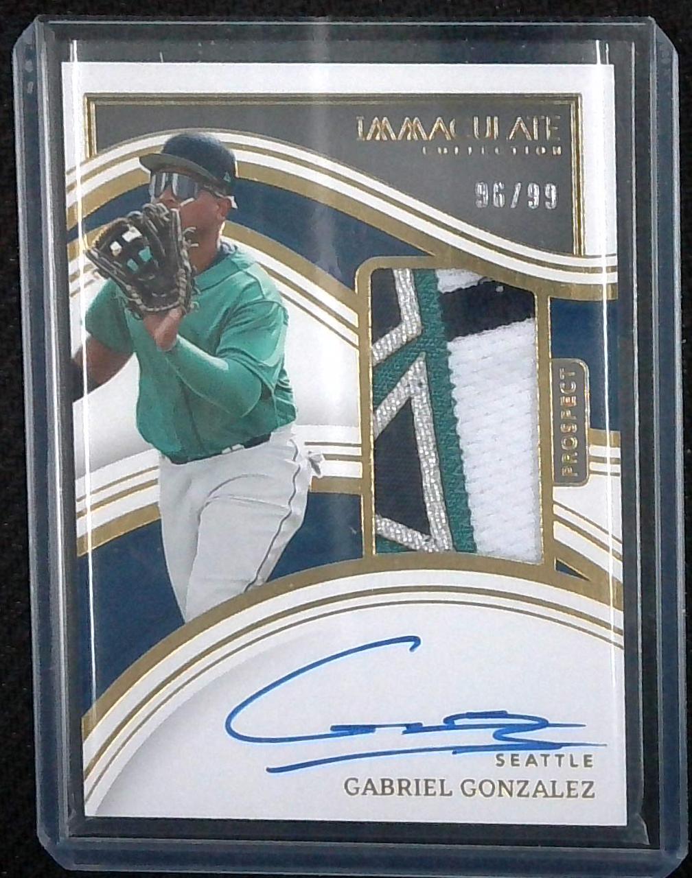 2023 Panini Immaculate Prospect 96/99 Gabriel Gonzalez #34 Patch Auto