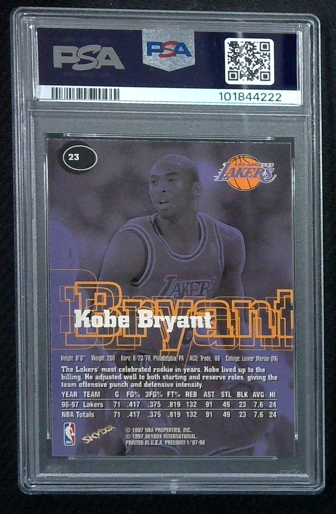 1997 Skybox Premium Kobe Bryant #23 PSA 8