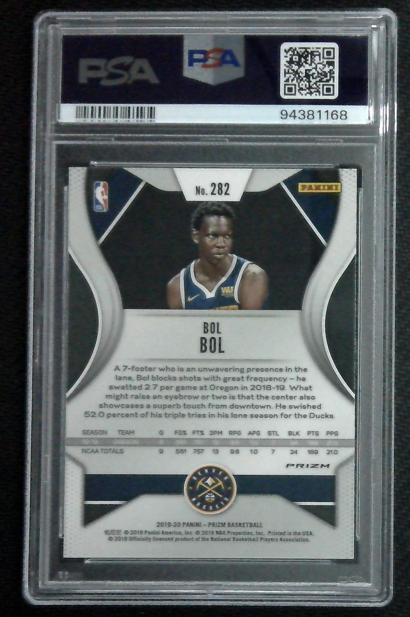 2019 Prizm Silver Bol Bol Rookie PSA 9