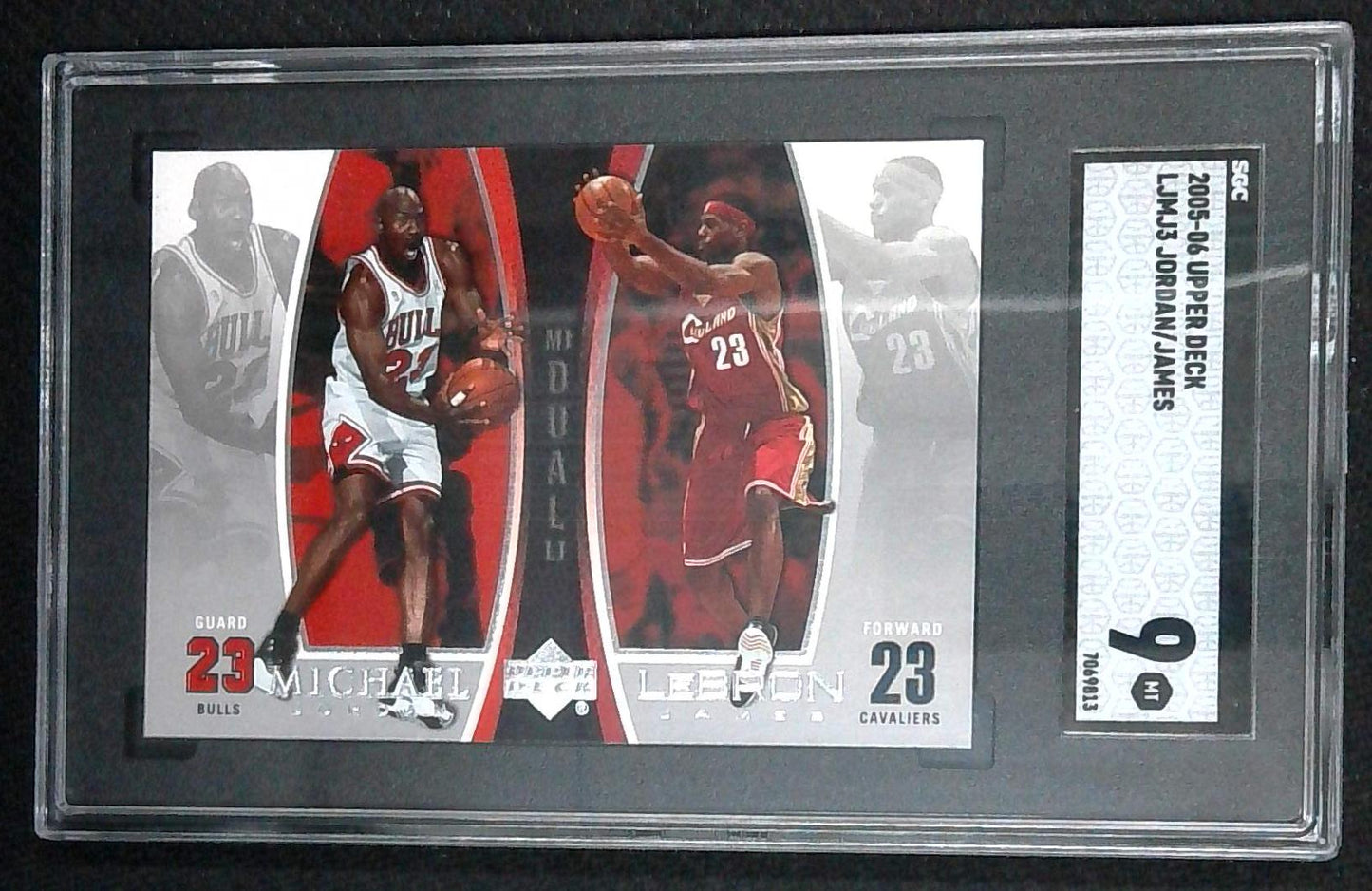 2005 Upper Deck MJ LJ Bonus Pack MICHAEL JORDAN LeBRON JAMES #LJMJ3 SGC 9 Mint