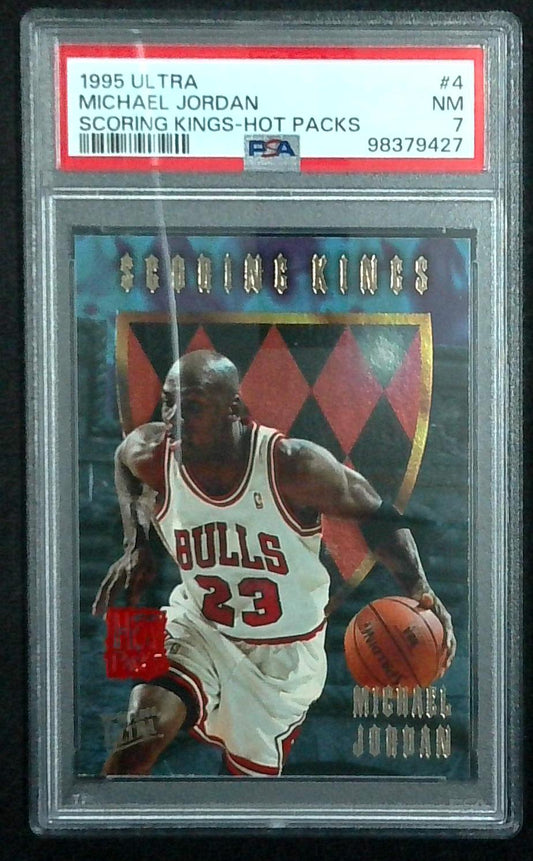 Michael Jordan 1995 Fleer Ultra #4 Scoring Kings Hot Packs PSA 7