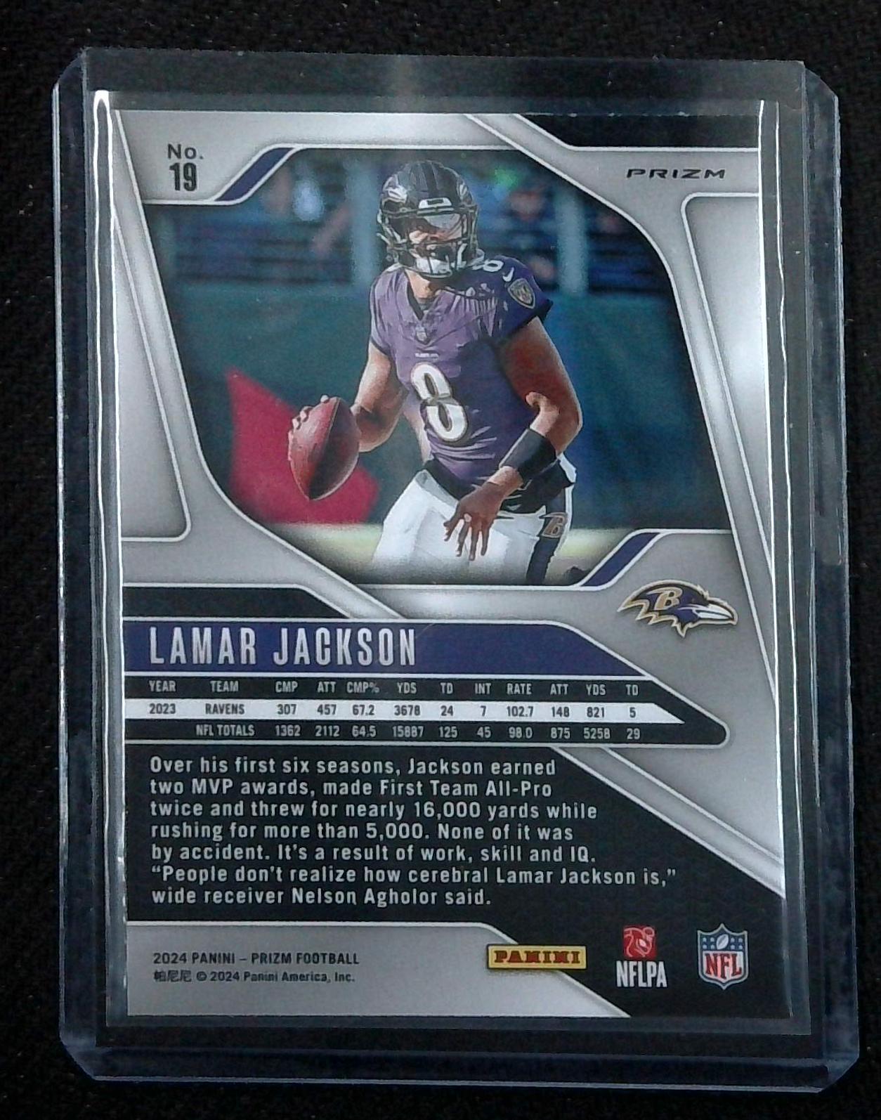 2024 Panini Prizm - Silver Prizm #19 Lamar Jackson - Ravens