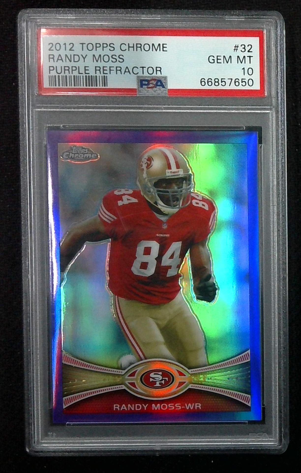 2012 Topps Chrome - Purple Refractor #32 Randy Moss /499 PSA 10