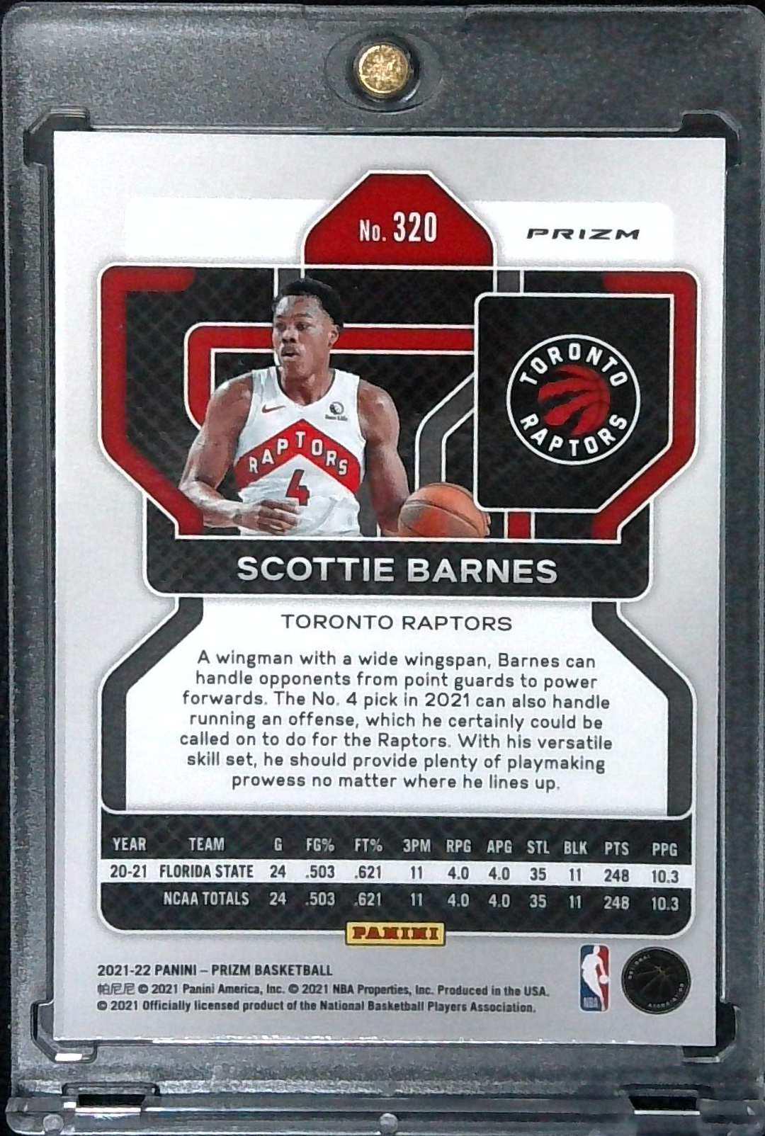 2021-22 Prizm Scottie Barnes Red White Blue Rookie