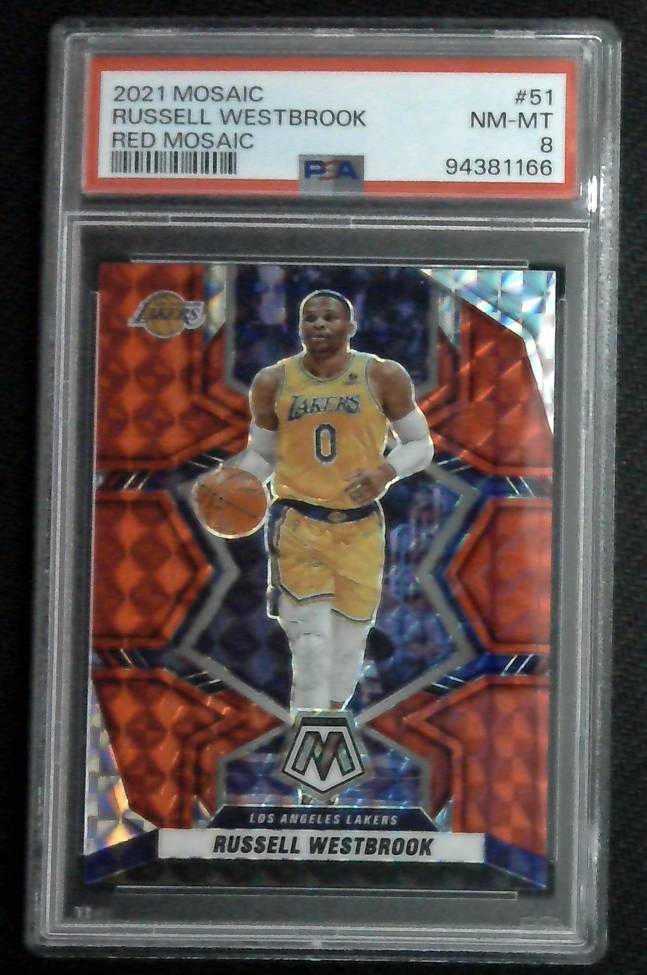 2021 Mosaic Russell Westbrook Red Mosaic PSA 8