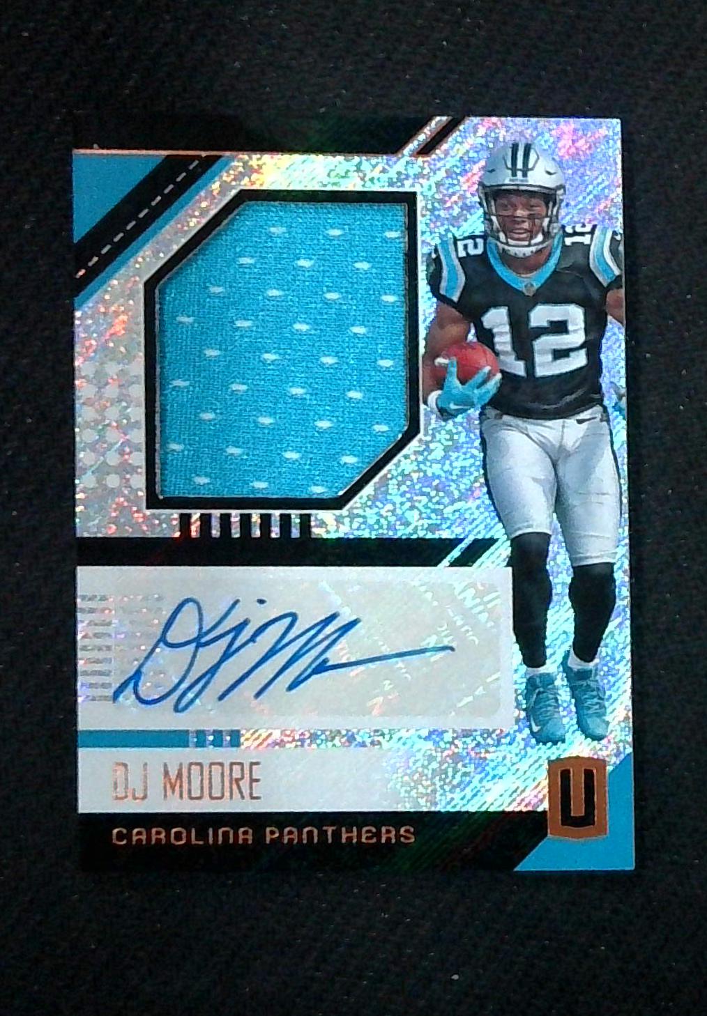 DJ MOORE 2018 UNPARALLELED RPA JERSEY PATCH AUTO AUTOGRAPH ROOKIE RC