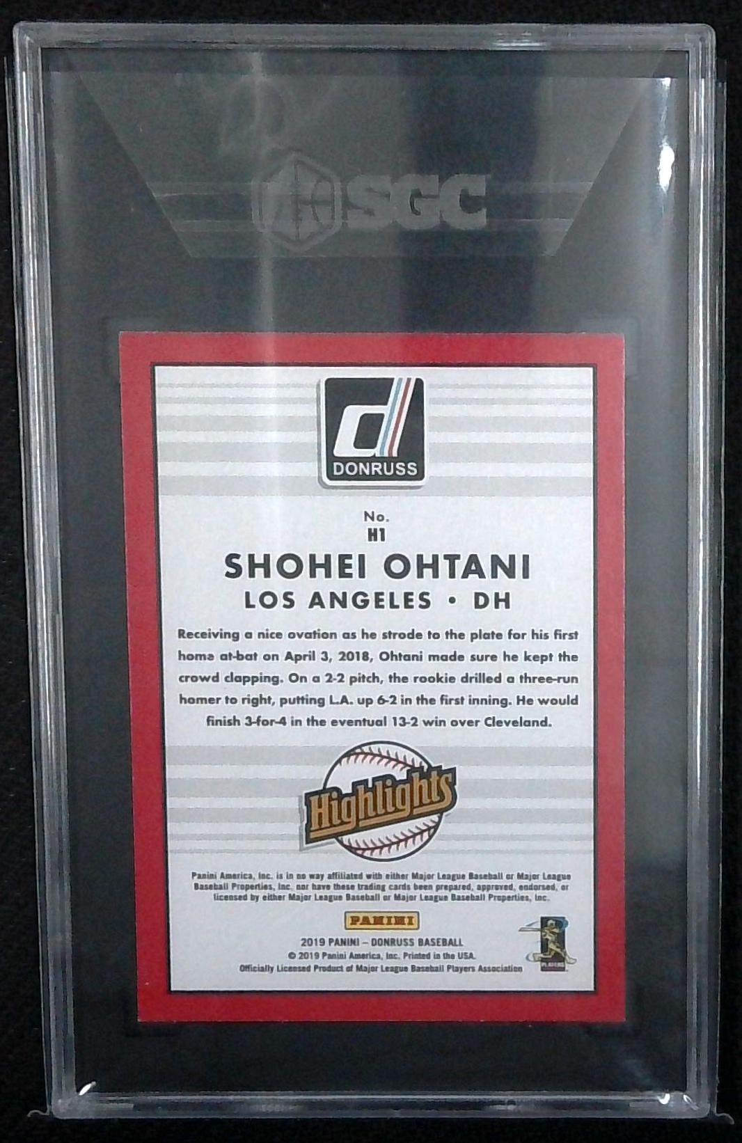 2019 Panini Donruss - Highlights Shohei Ohtani #H1 Pink Firework SGC 9.5
