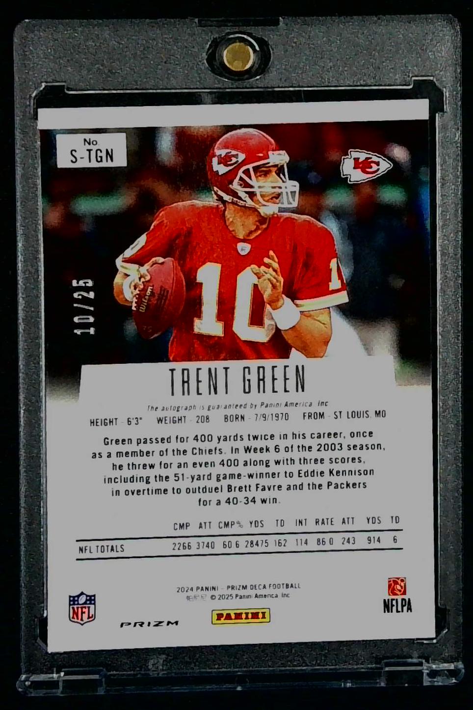 2024 Prizm Trent Green Auto /25 Chiefs