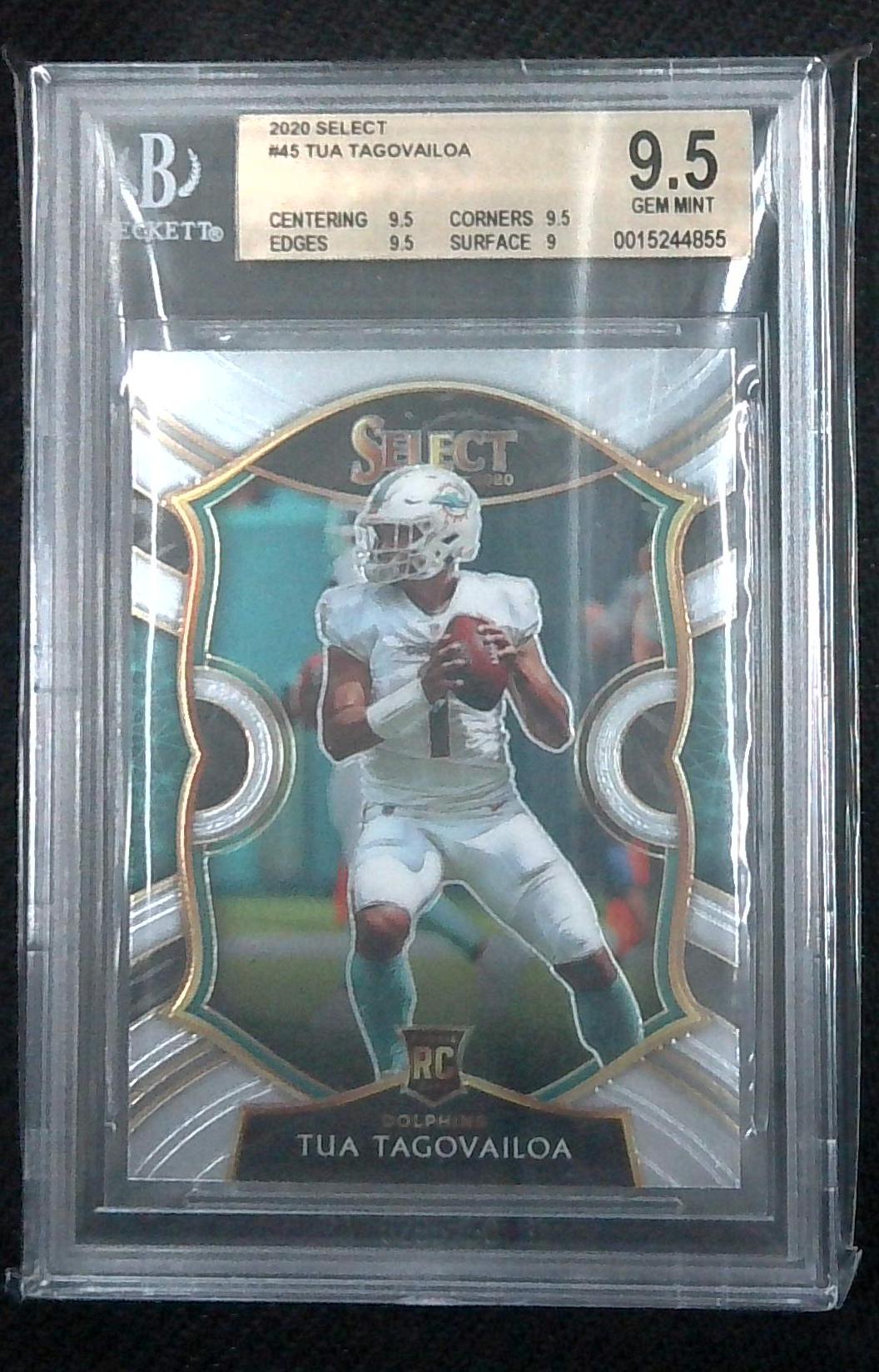 2020 Select Concourse Tua Tagovailoa ROOKIE #45 BGS 9.5 GEM MINT